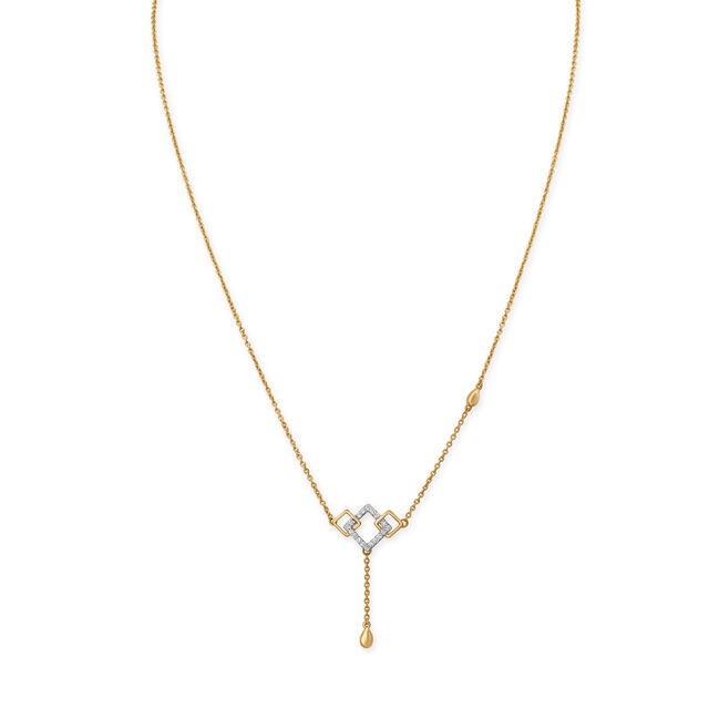 Interlinked Geometric Diamond Necklace 3