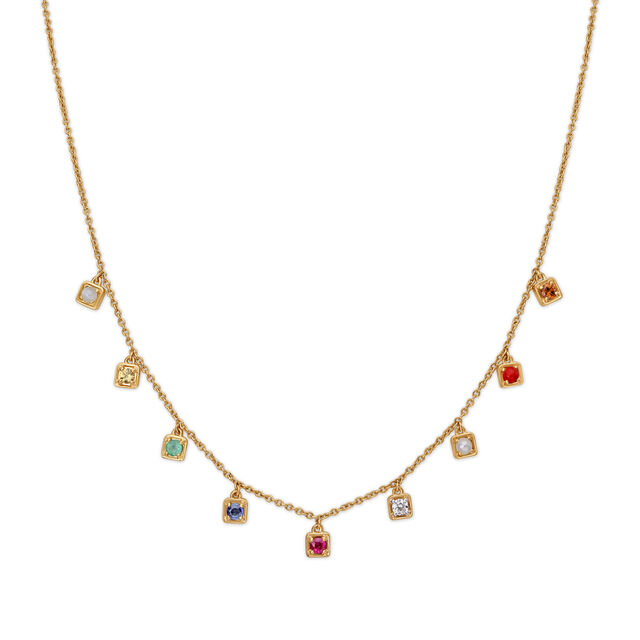 Trendy Diamond and coloured stones Necklace,,hi-res 