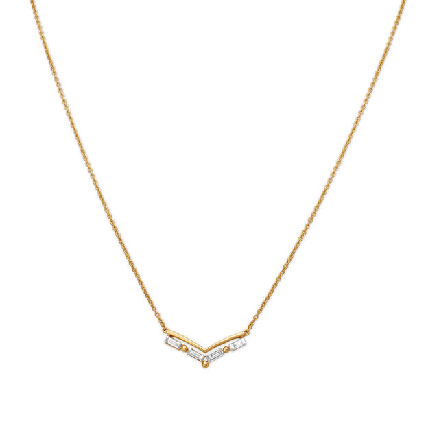 Charming V Shape Diamond Necklace for Kids 2