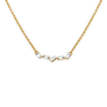 Elegant 5 Stone Kids Diamond Necklace for Kids
