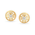 Stylish Single Stone Diamond Stud Earrings for Kids 
