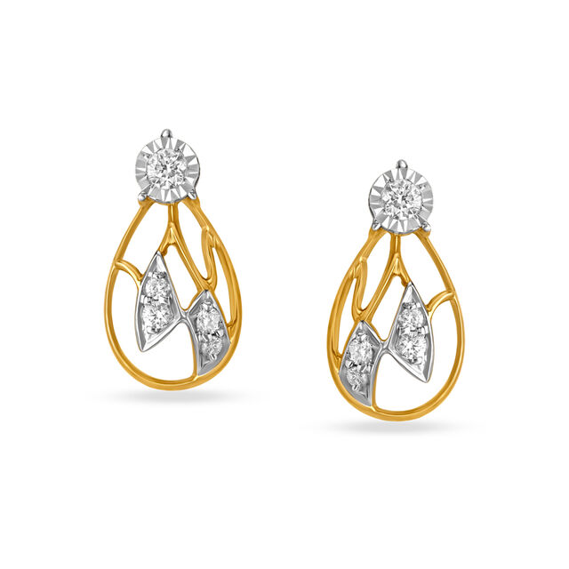 Glamorous Fly Pattern Diamond Stud Earrings for Kids 