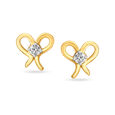 Adorable Knot Style Kids Diamond Stud Earrings 