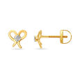 Adorable Knot Style Kids Diamond Stud Earrings 2