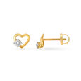 Dainty Heart Stud Diamond Earrings,,hi-res 2