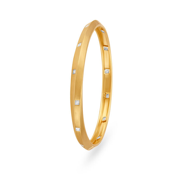 Classic Gold and Diamond Kada for Men 2