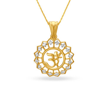 Magnificient Om Diamond Pendant