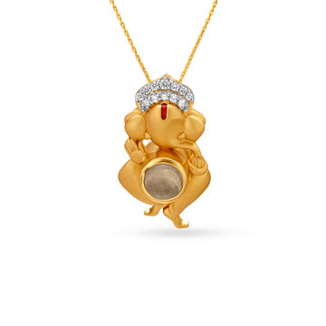 Divine Ganesh Diamond Pendant