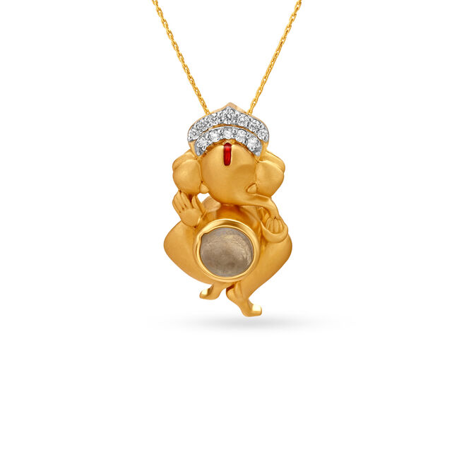 Divine Ganesh Diamond Pendant,,hi-res 
