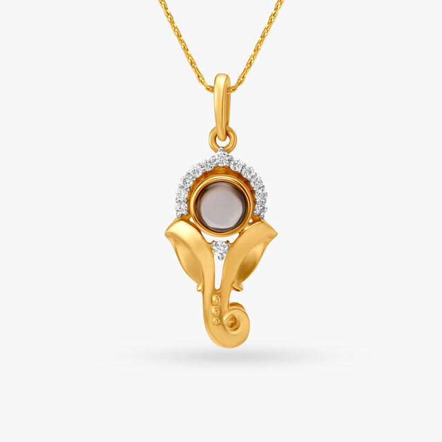 Ganesh Mantra Diamond Pendant 