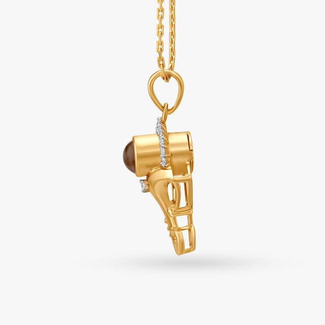 Ganesh Mantra Diamond Pendant 2