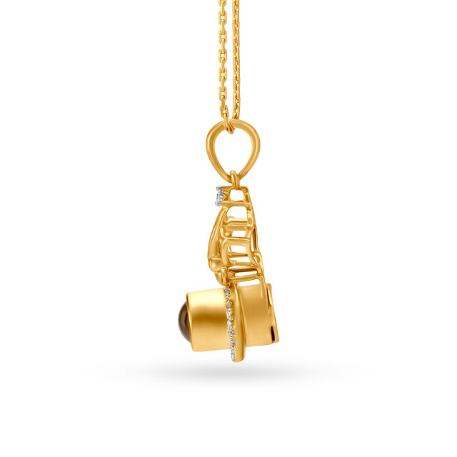 Religious Shri Ganesh Diamond Pendant 2