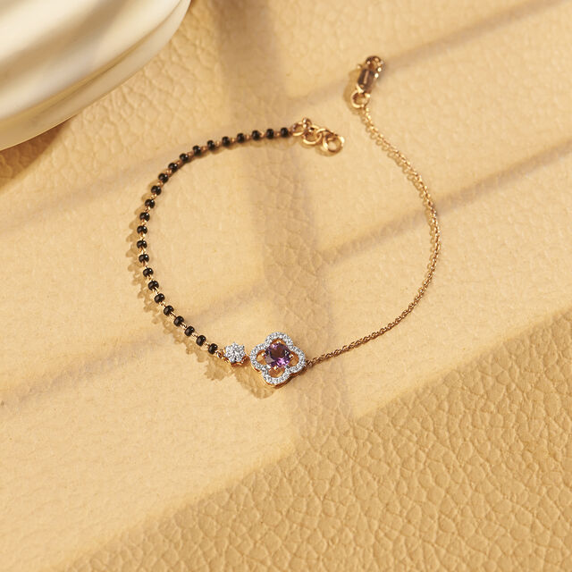 Regal Amethyst and Diamond Mangalsura Bracelet 