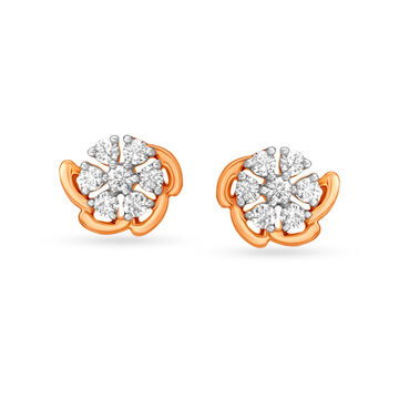 7 Stone Diamond Stud Earrings for Kids