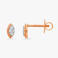 Elegant Leafy Diamond Stud Earrings 2