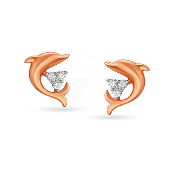 Dolphin Stud Earrings for Kids