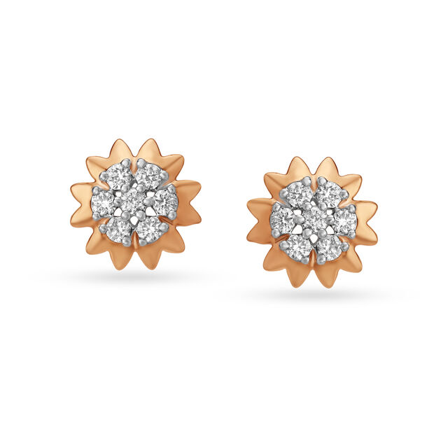 Sparkly Snowflake Stud Earrings for Kids 
