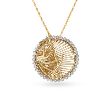 Enchanting Durga Diamond Pendant