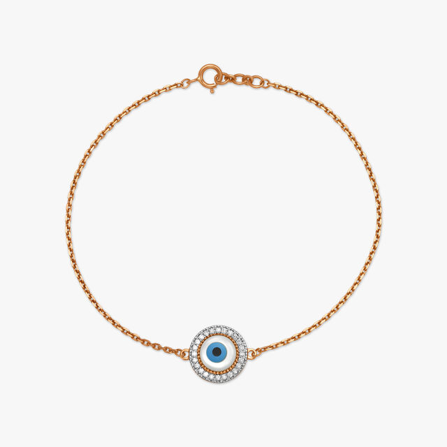 Delicate Evil Eye Diamond Bracelet 2