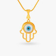 Detailed Evil Eye and Hamsa Hand Pendant 2