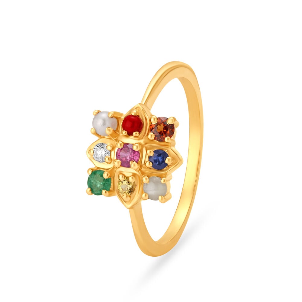Buy Vibrant Navaratnam Diamond Ring at Best Price Tanishq US