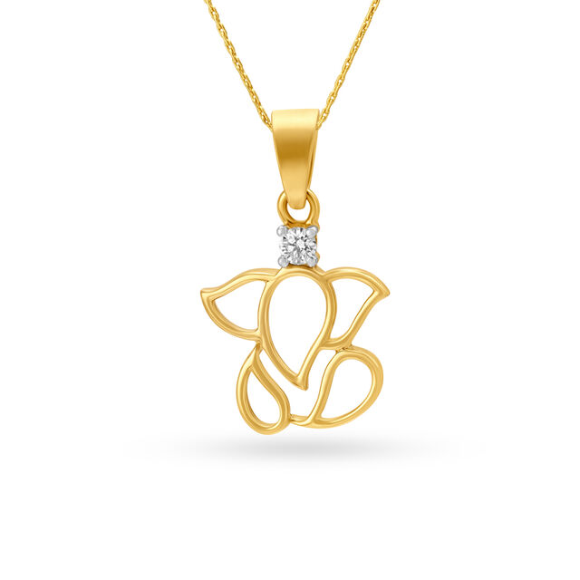 Ganpati Bappa Diamond Pendant 