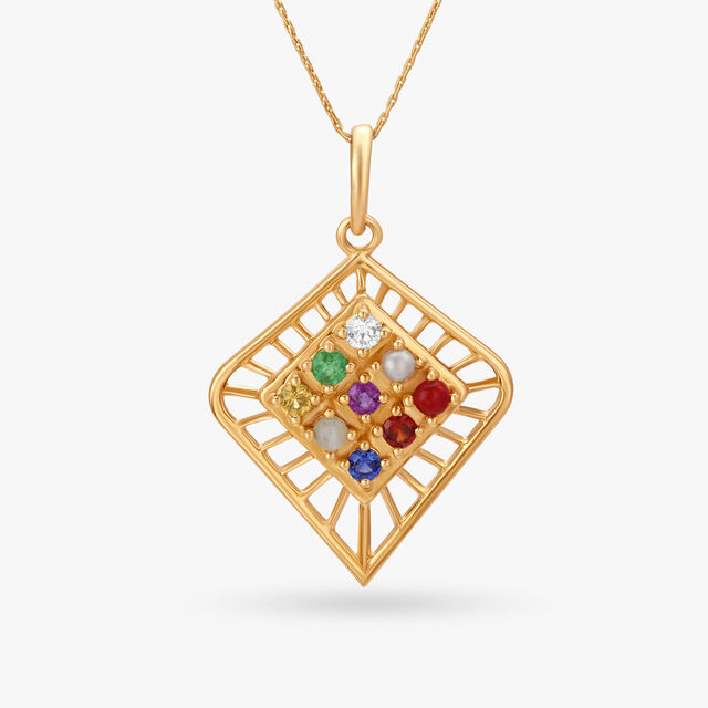 Auspicious Navaratna Pendant 