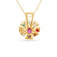 Navaratnam Floral Diamond Pendant,,hi-res 