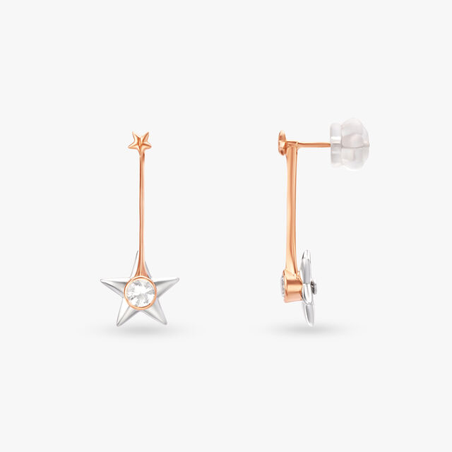 Shooting Star Gold Drop Earrings 2