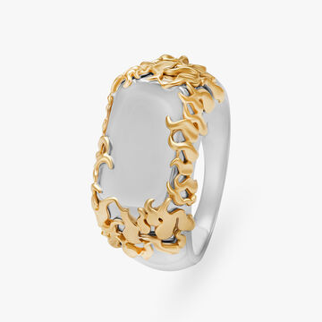 Textured Diamond Statement Ring