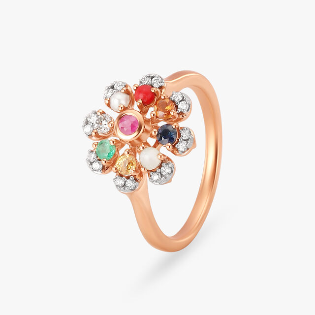 Royal Navaratna Diamond Finger Ring