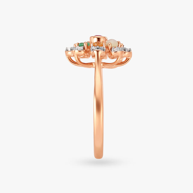 Royal Navaratna Diamond Finger Ring
