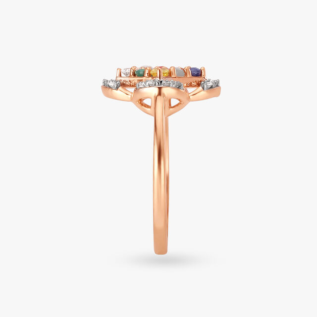 Blossom Navaratna Diamond Finger Ring
