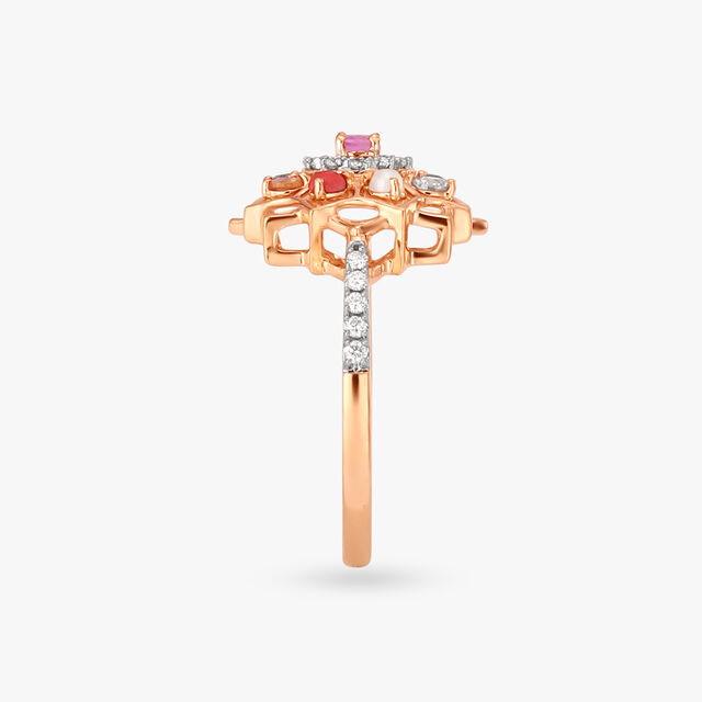 Celestial Navaratna Diamond Finger Ring