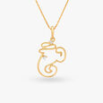 Modern Ganesha Diamond Pendant 