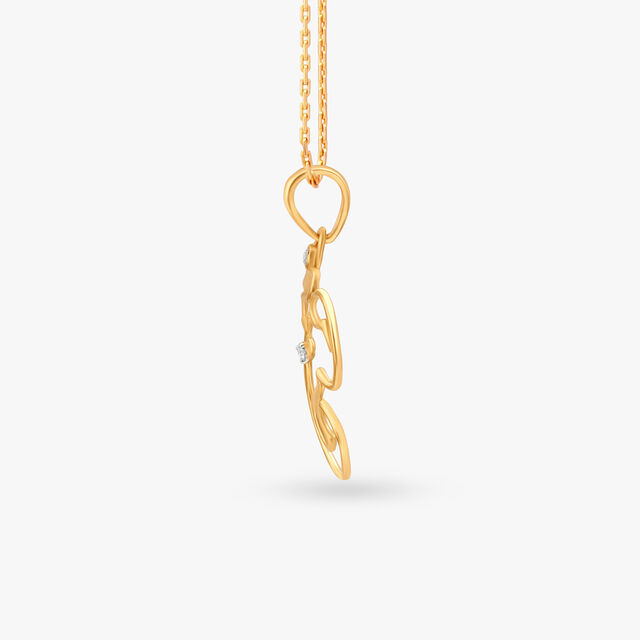 Modern Ganesha Diamond Pendant 2
