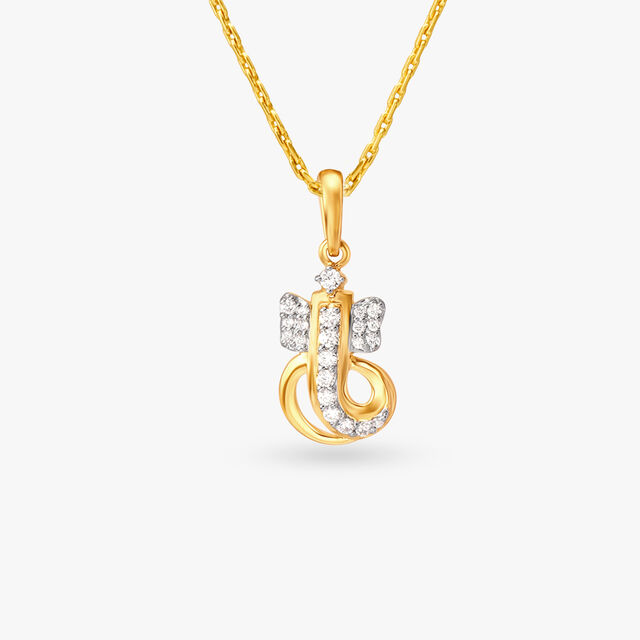 Eternal Grace Ganesha Diamond Pendant 