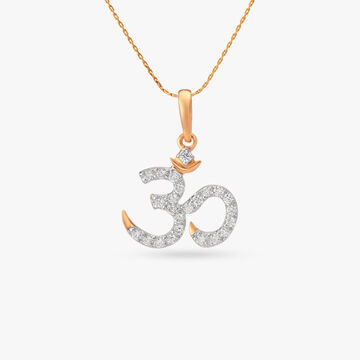 Shri Om Diamond  Pendant