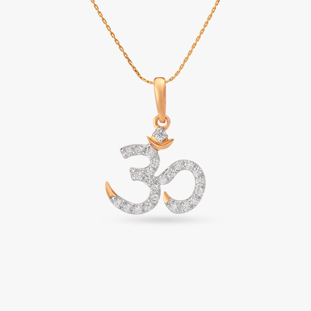 Shri Om Diamond  Pendant 