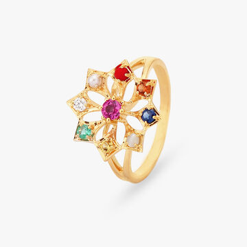 Enchanted Navaratna Diamond Finger Ring