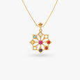 Regal Navaratna Diamond Pendant 
