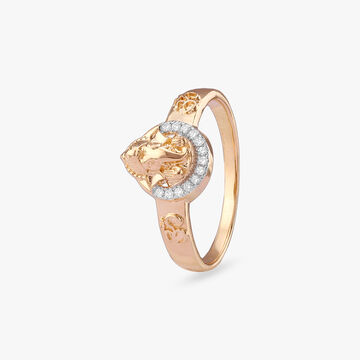 Ganesha Glow Diamond Ring for Men