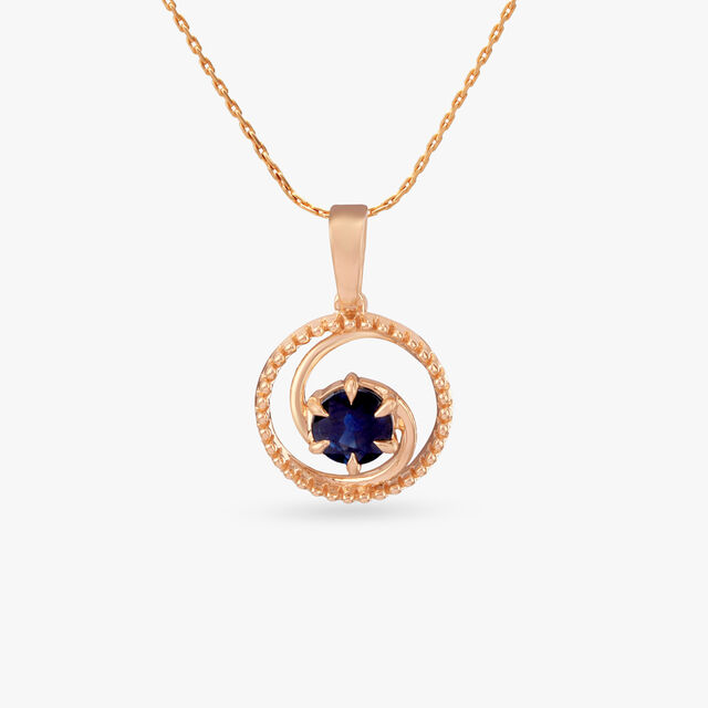 Orbit Swirl Gold Pendant 