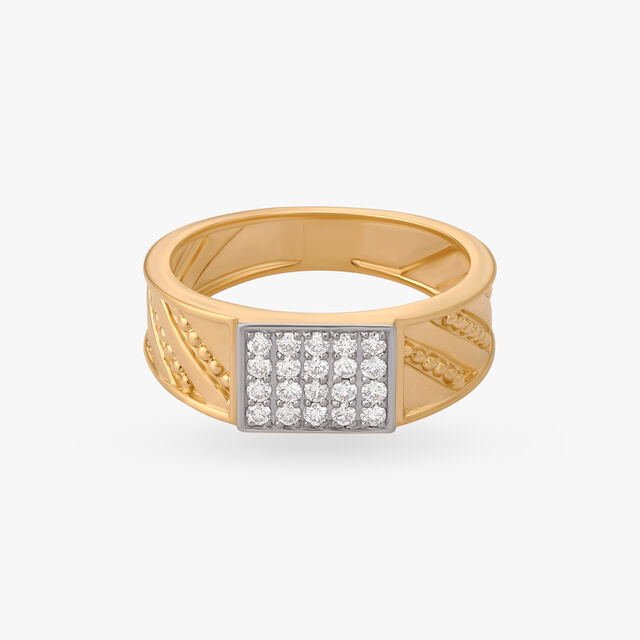 Elegantly Edgy Diamond Ring For Men
