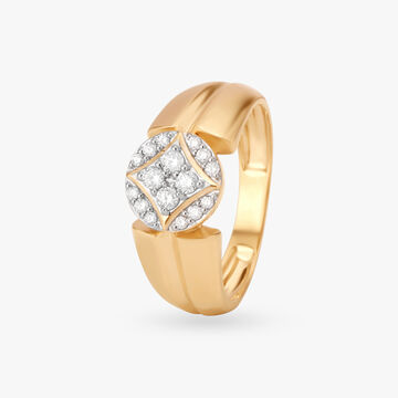 Encrusted Diamond Finger Ring for Men