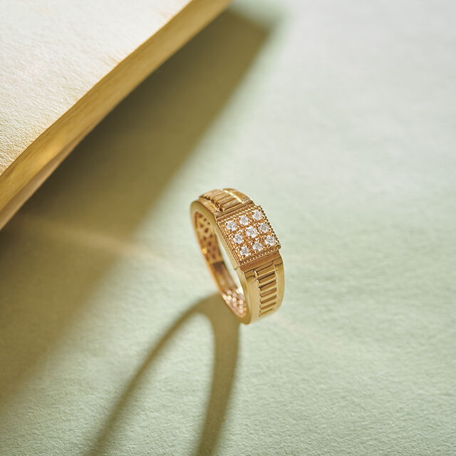 Bold Square Diamond Ring 