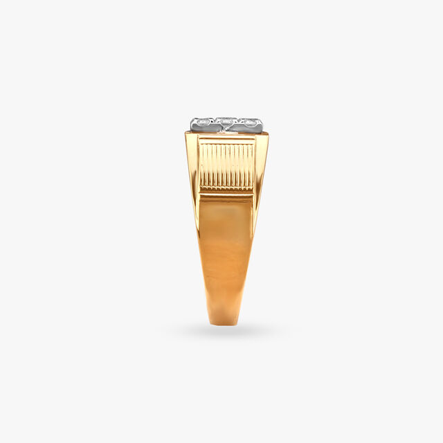 Gridlock Diamond Finger Ring For Men