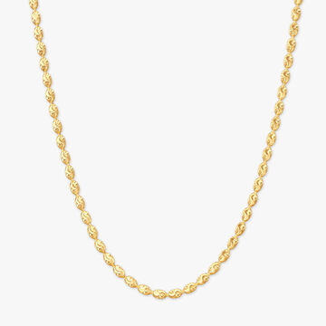 Engraved Link Gold Chain for Men