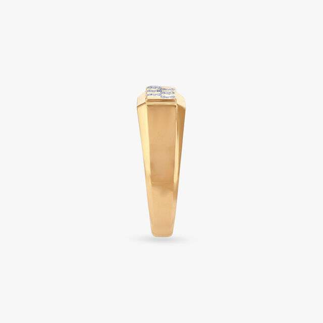 Square Grid Diamond Ring for Men