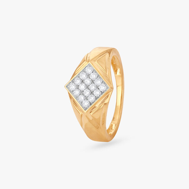 Bold Regal Diamond Finger Ring for Men